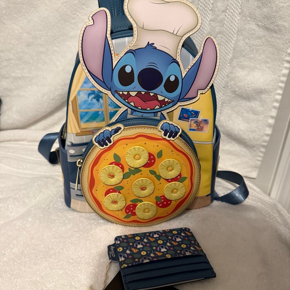 Stitch loungefly bag and card wallet